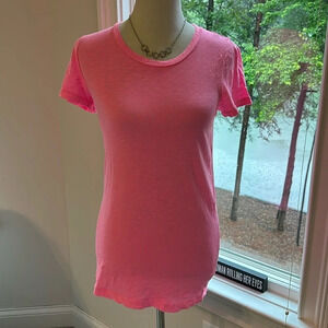 Bright Pink Vintage Cotton Tee, Size Small, EUC